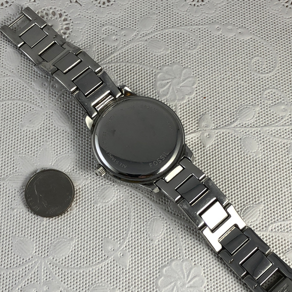 Vintage Fossil Watch Pave Set Crystal Bezel & Band main image 7